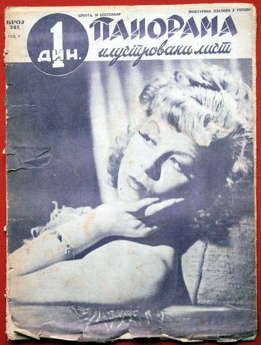 PANORAMA (Yu) magazine side cover 30 September 1939