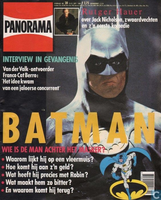 PANORAMA (Nl) magazine side cover Issue 38 14 September 1989