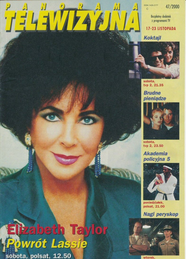 PANORAMA TELEWIZYJNA magazine side cover Issue 47 17 November 2000