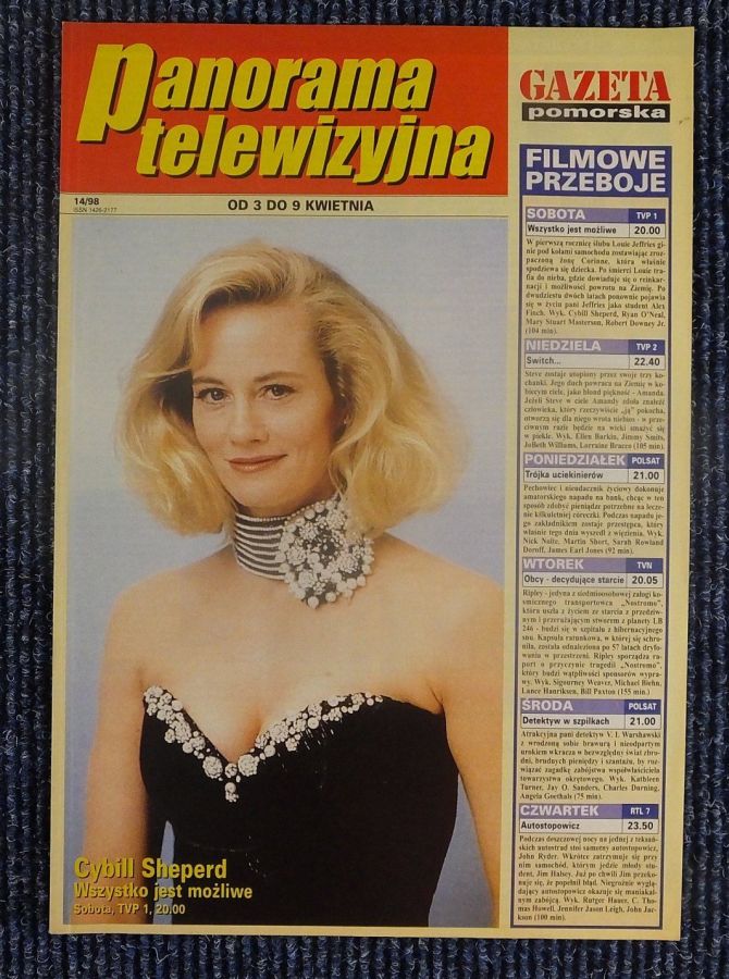 PANORAMA TELEWIZYJNA magazine side cover Issue 14 3 April 1998