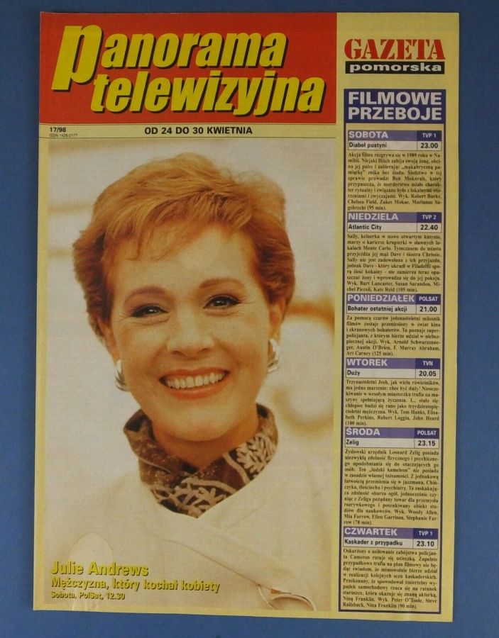PANORAMA TELEWIZYJNA magazine side cover Issue 17 24 April 1998