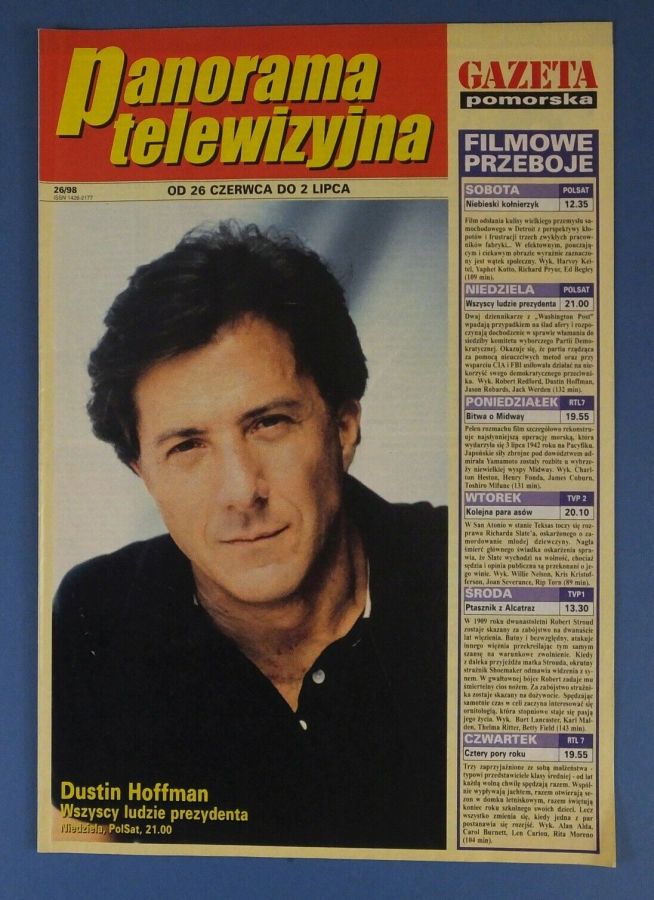 PANORAMA TELEWIZYJNA magazine side cover Issue 26 26 June 1998