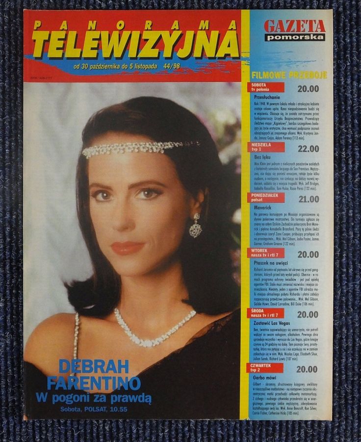 PANORAMA TELEWIZYJNA magazine side cover Issue 44 30 October 1998