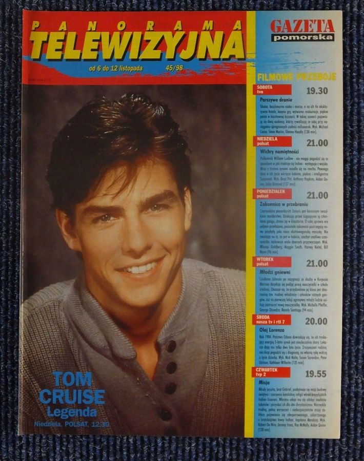 PANORAMA TELEWIZYJNA magazine side cover Issue 45 6 November 1998