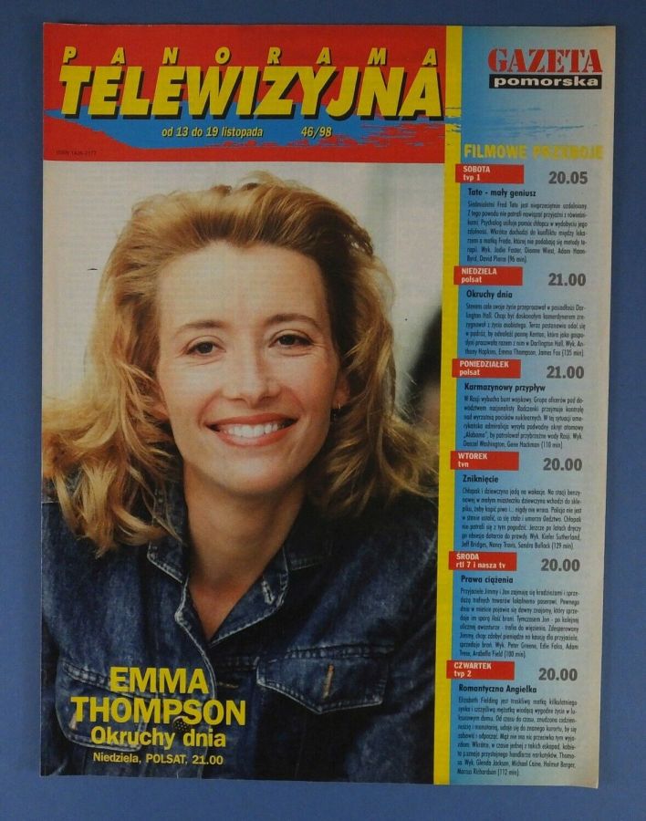 PANORAMA TELEWIZYJNA magazine side cover Issue 46 13 November 1998