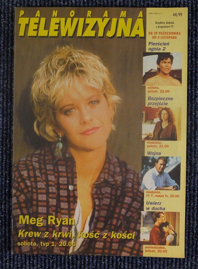 PANORAMA TELEWIZYJNA magazine side cover Issue 44 29 October 1999