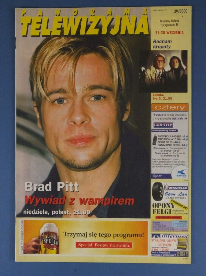 PANORAMA TELEWIZYJNA magazine side cover Issue 39 22 September 2000