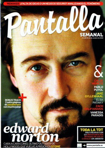 PANTALLA SEMANAL magazine side cover Issue 1200 22 October 2010