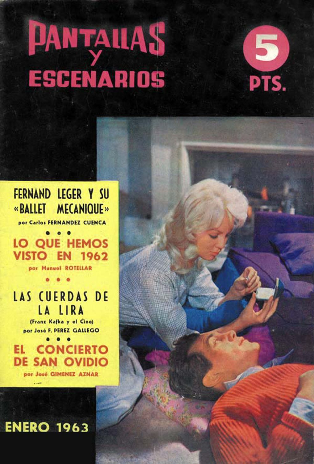PANTALLAS Y ESCENARIOS magazine side cover Issue 20  January 1963