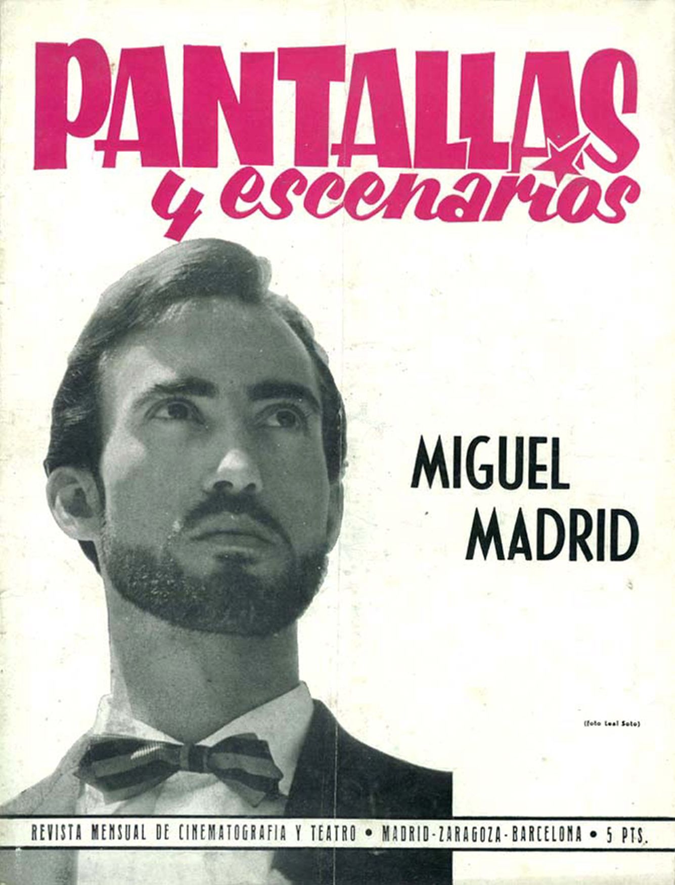 PANTALLAS Y ESCENARIOS magazine side cover Issue 25  June 1963