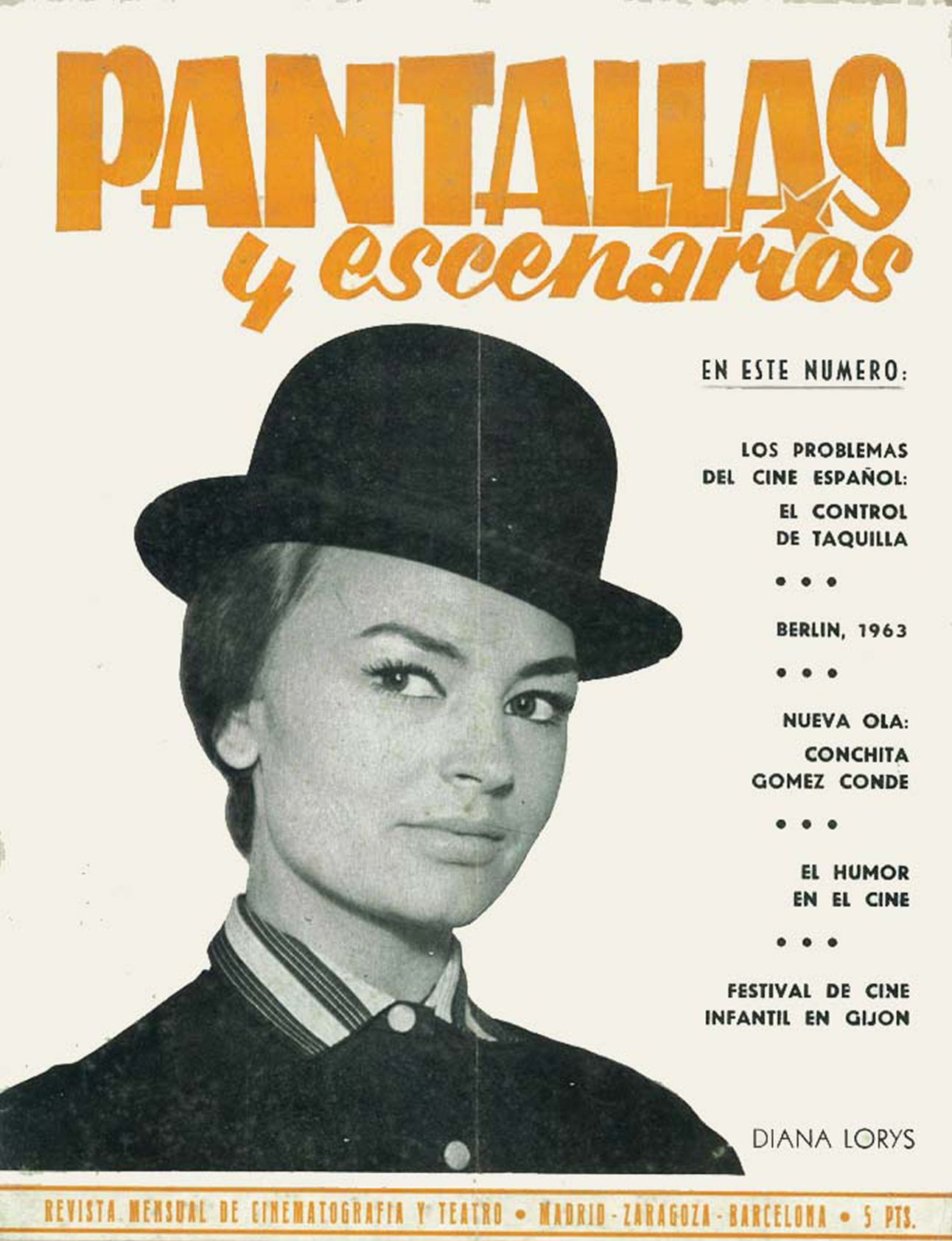PANTALLAS Y ESCENARIOS magazine side cover Issue 27  August 1963