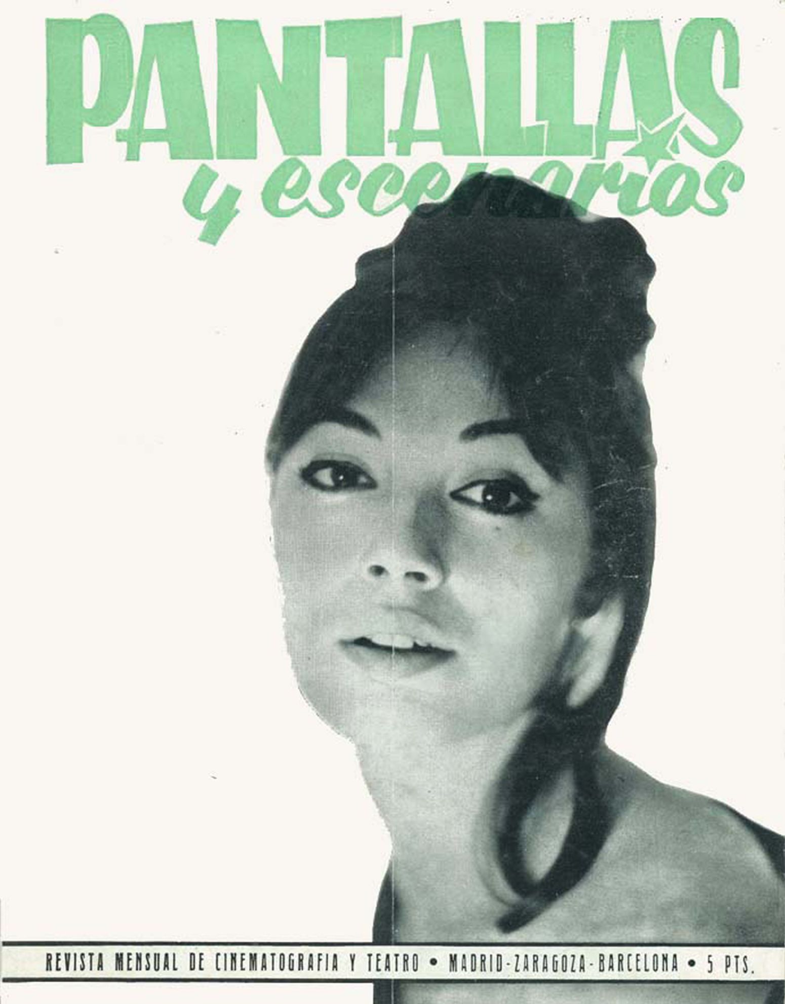 PANTALLAS Y ESCENARIOS magazine side cover Issue 28  September 1963