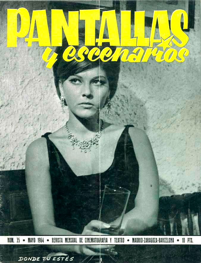 PANTALLAS Y ESCENARIOS magazine side cover Issue 35  May 1964