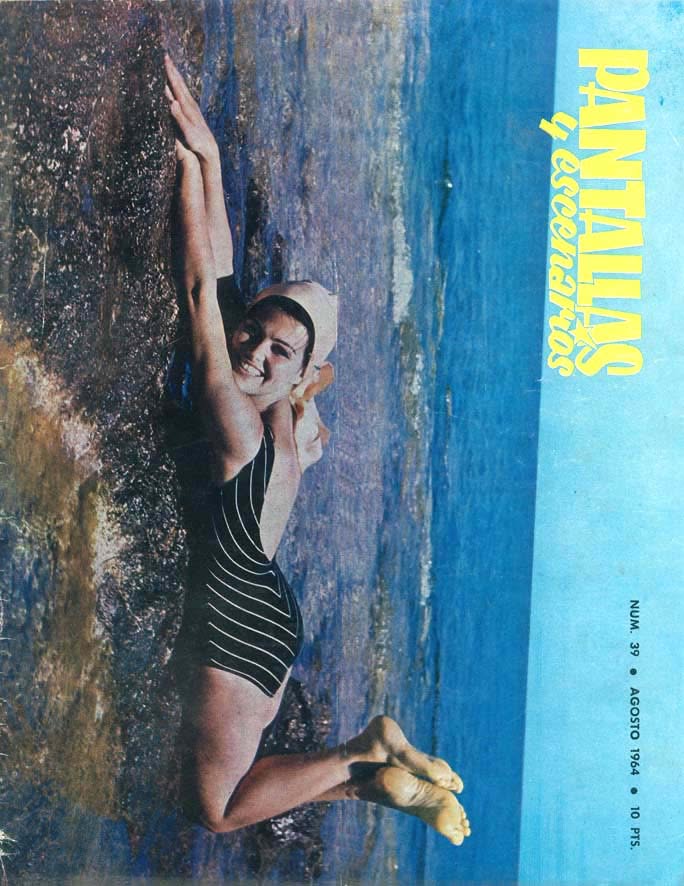 PANTALLAS Y ESCENARIOS magazine side cover Issue 39  August 1964