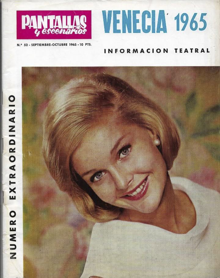 PANTALLAS Y ESCENARIOS magazine side cover Issue 52  September/October 1965