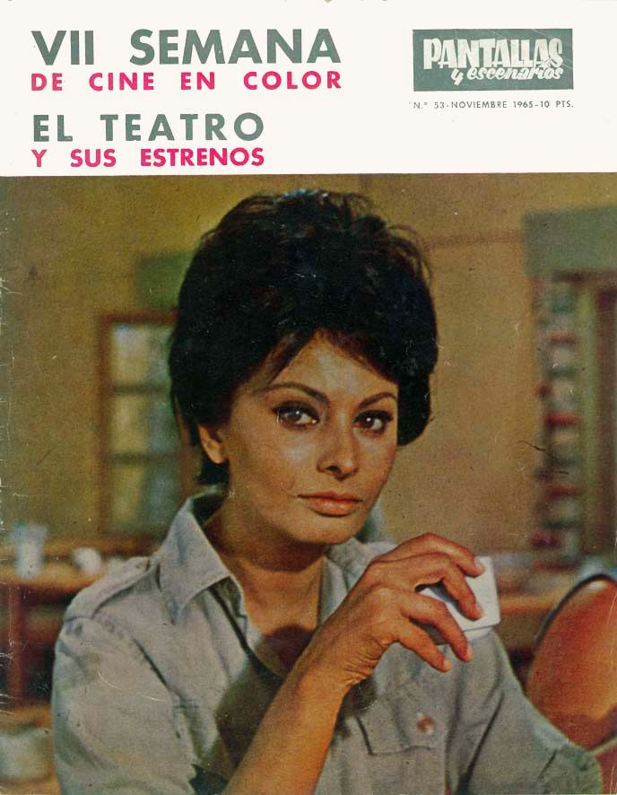 PANTALLAS Y ESCENARIOS magazine side cover Issue 53  November 1965