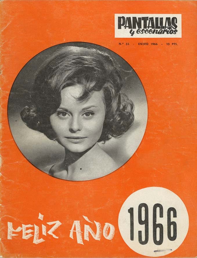 PANTALLAS Y ESCENARIOS magazine side cover Issue 55  January 1966