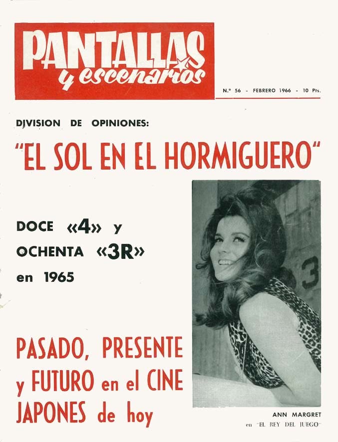 PANTALLAS Y ESCENARIOS magazine side cover Issue 56  February 1966