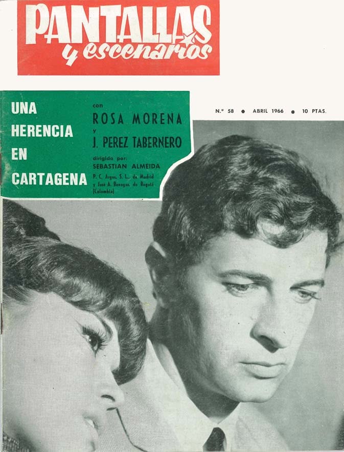 PANTALLAS Y ESCENARIOS magazine side cover Issue 58  April 1966