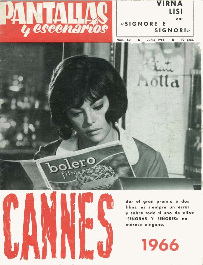 PANTALLAS Y ESCENARIOS magazine side cover Issue 60  June 1966