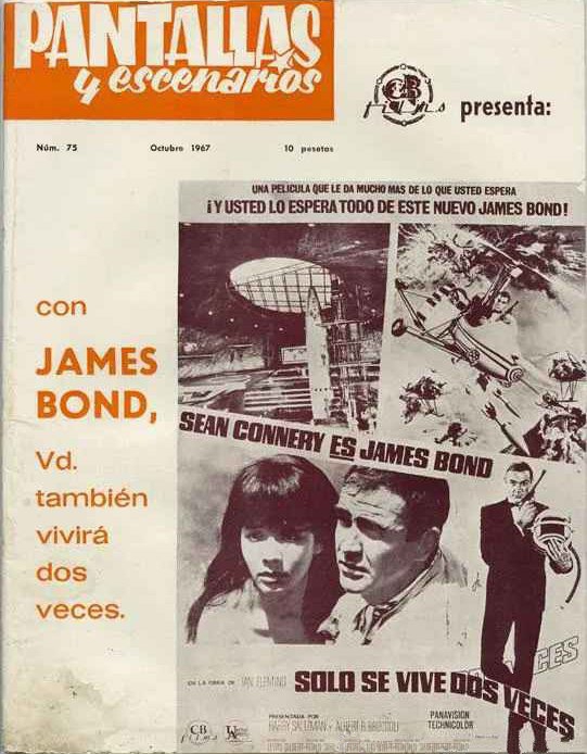 PANTALLAS Y ESCENARIOS magazine side cover Issue 75  October 1967