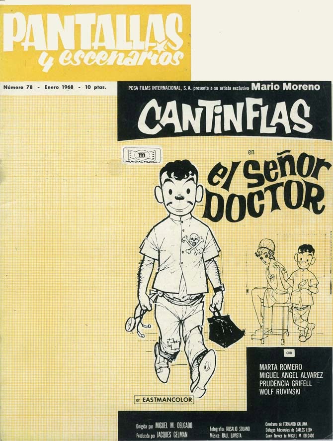 PANTALLAS Y ESCENARIOS magazine side cover Issue 78  January 1968