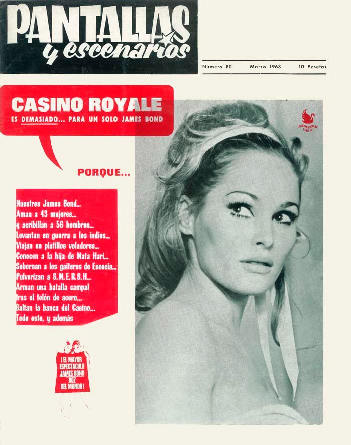PANTALLAS Y ESCENARIOS magazine side cover Issue 80  March 1968