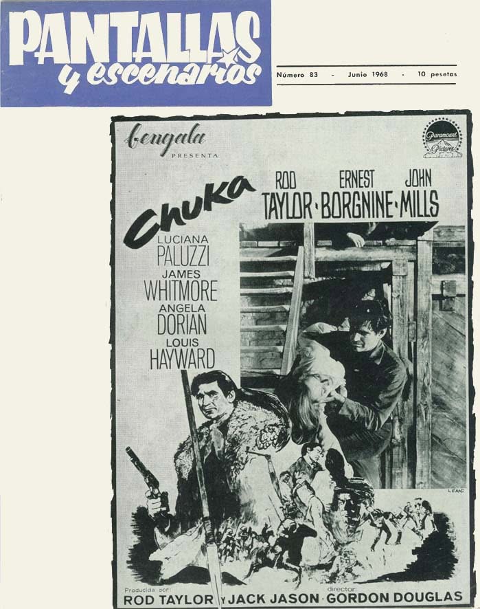 PANTALLAS Y ESCENARIOS magazine side cover Issue 83  June 1968