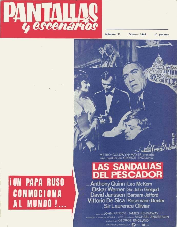 PANTALLAS Y ESCENARIOS magazine side cover Issue 91  February 1969