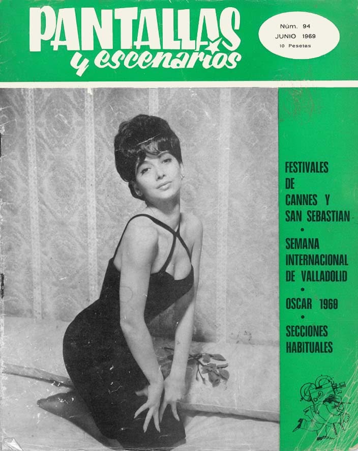 PANTALLAS Y ESCENARIOS magazine side cover Issue 94  June 1969
