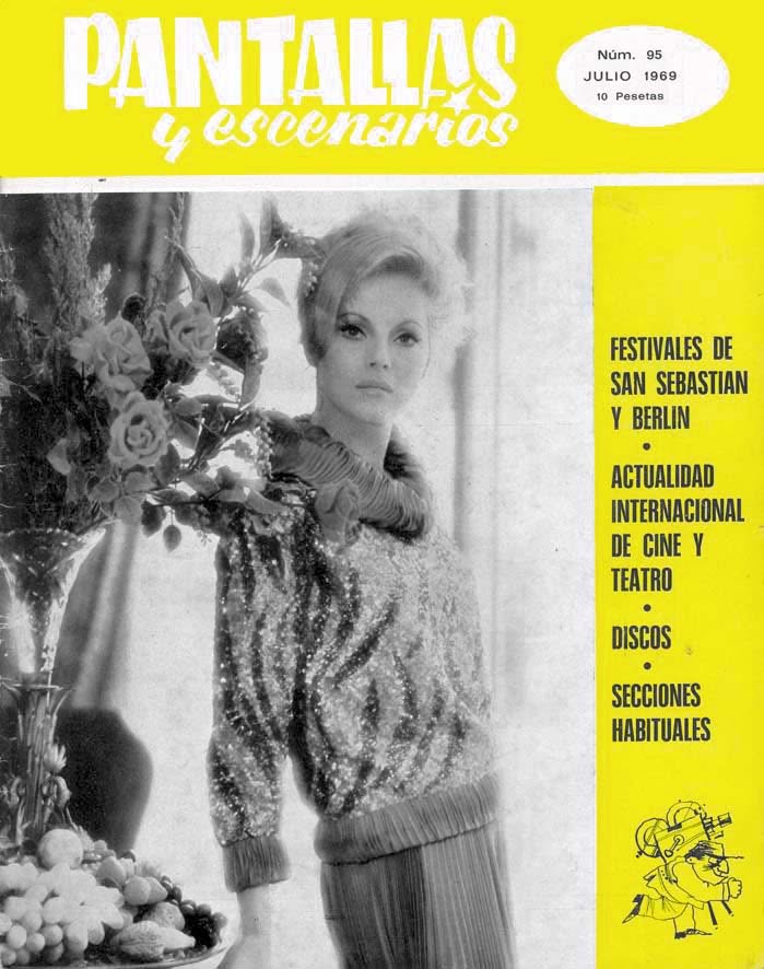 PANTALLAS Y ESCENARIOS magazine side cover Issue 95  July 1969