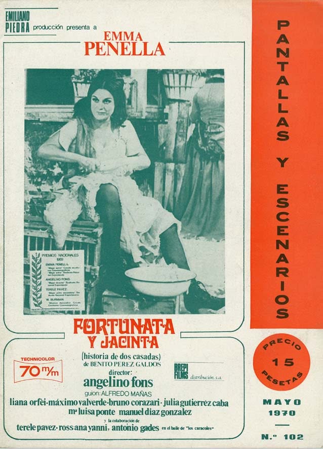 PANTALLAS Y ESCENARIOS magazine side cover Issue 102  May 1970