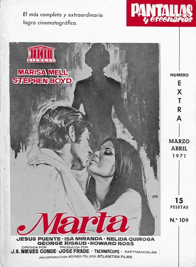 PANTALLAS Y ESCENARIOS magazine side cover Issue 109  March/April 1971
