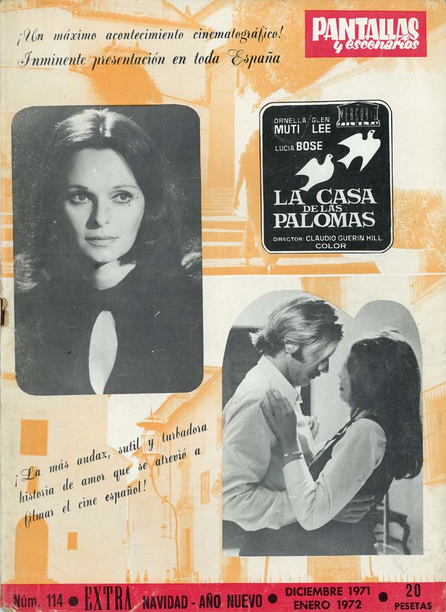 PANTALLAS Y ESCENARIOS magazine side cover Issue 114  December 1971/ January 1972 