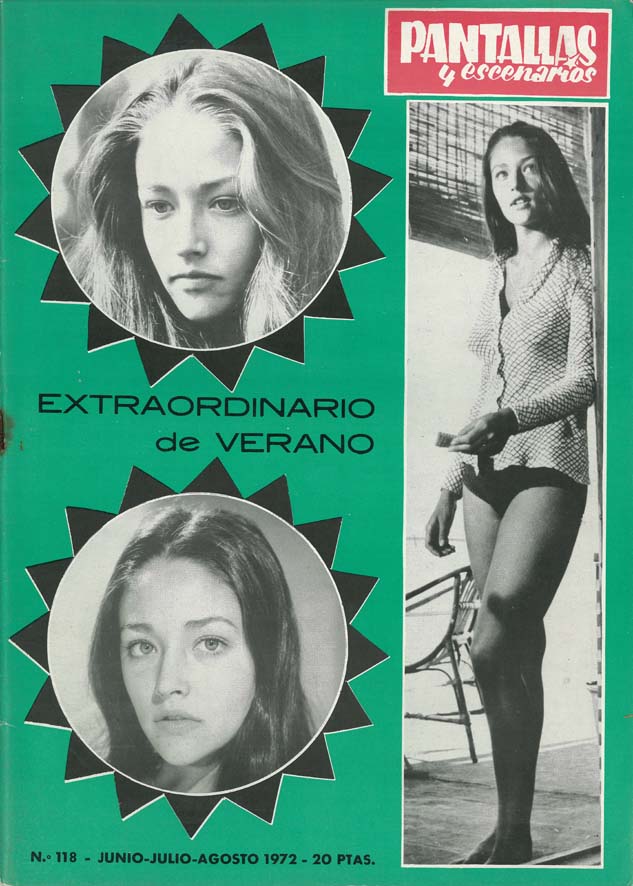 PANTALLAS Y ESCENARIOS magazine side cover Issue 118  June/July 1972