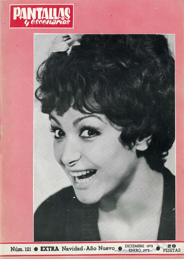 PANTALLAS Y ESCENARIOS magazine side cover Issue 121  December 1972/ January 1973 