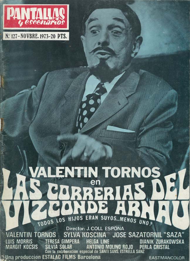 PANTALLAS Y ESCENARIOS magazine side cover Issue 127  November 1973