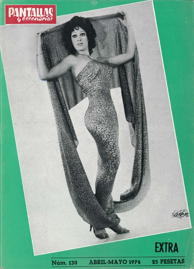 PANTALLAS Y ESCENARIOS magazine side cover Issue 130  April/May 1974