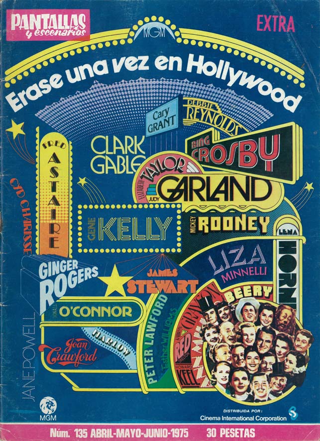 PANTALLAS Y ESCENARIOS magazine side cover Issue 135  April/May 1975