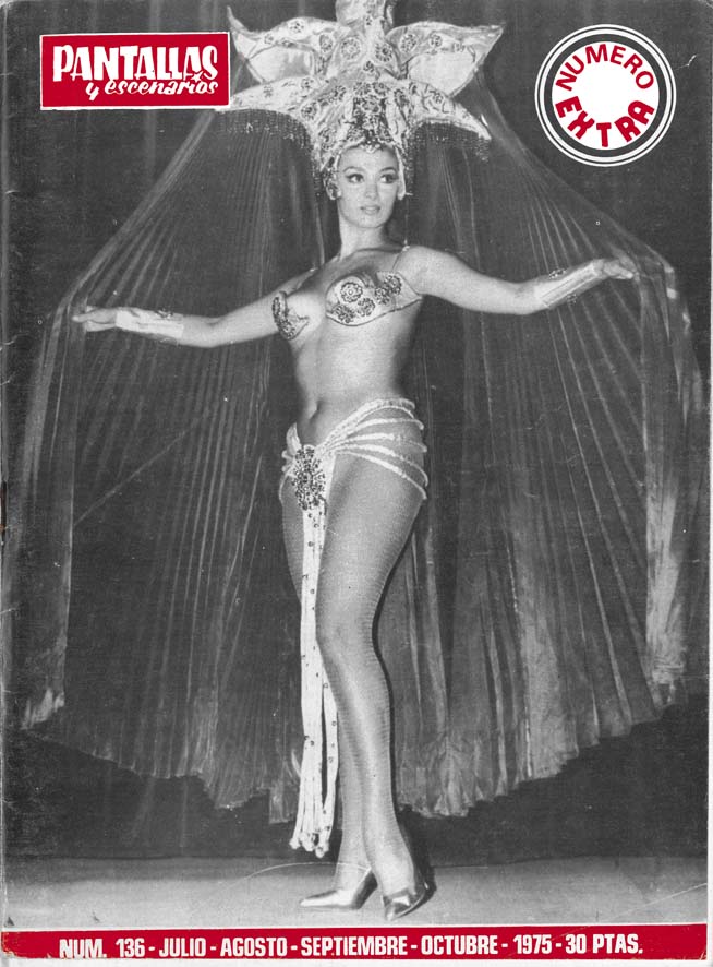 PANTALLAS Y ESCENARIOS magazine side cover Issue 136  July/October 1975