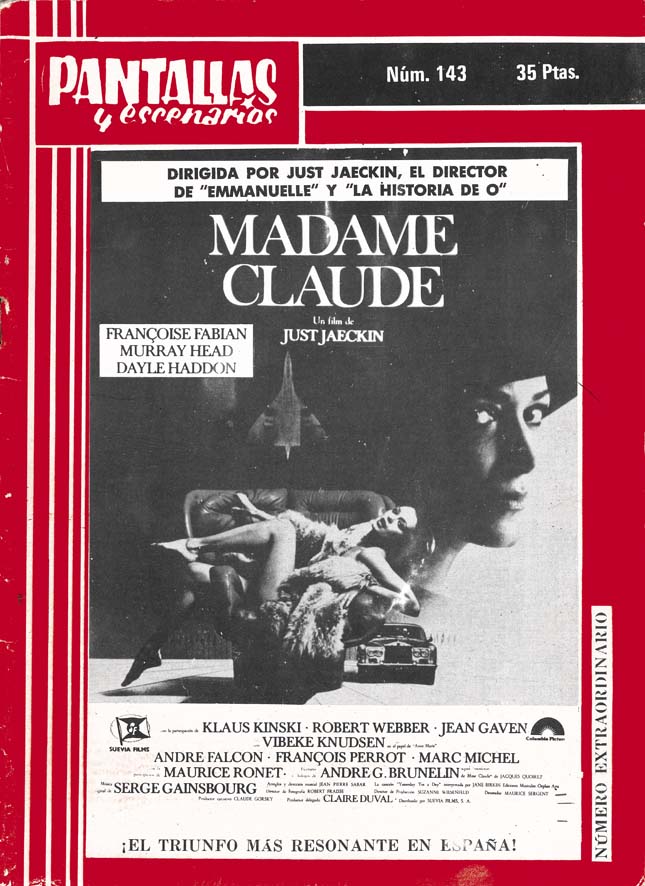 PANTALLAS Y ESCENARIOS magazine side cover Issue 143  May/July 1977