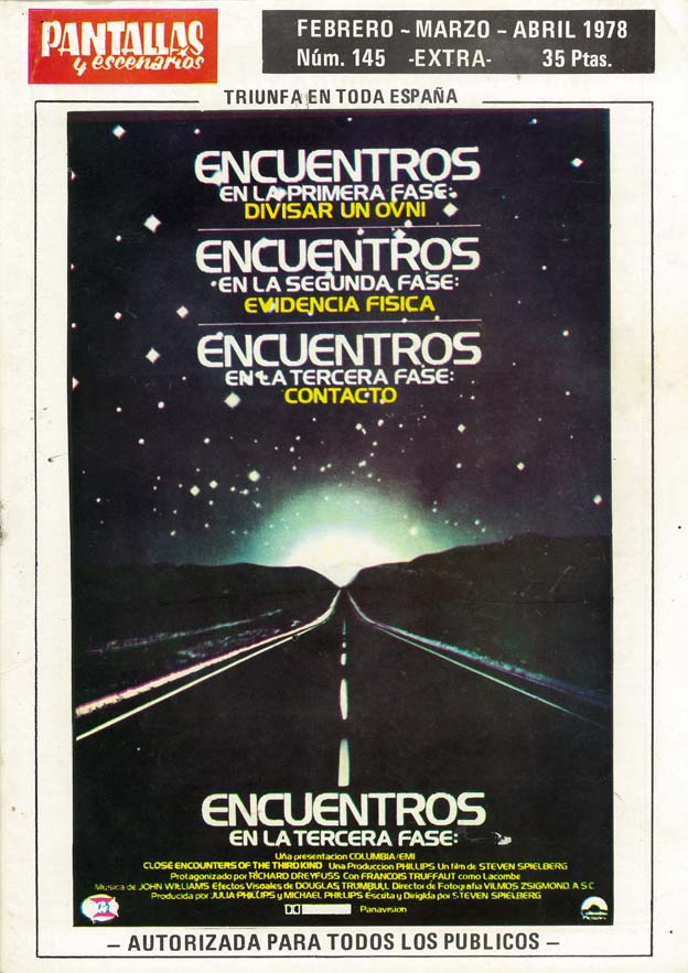 PANTALLAS Y ESCENARIOS magazine side cover Issue 145  February/April 1978