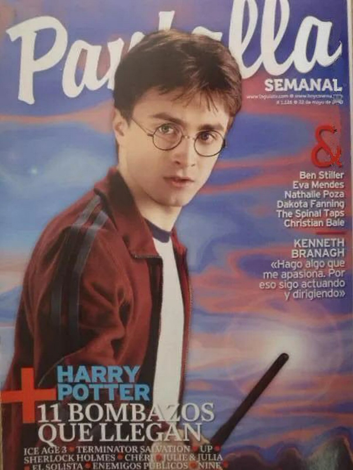 PANTALLA SEMANAL magazine side cover Issue 1126 22 May 2009