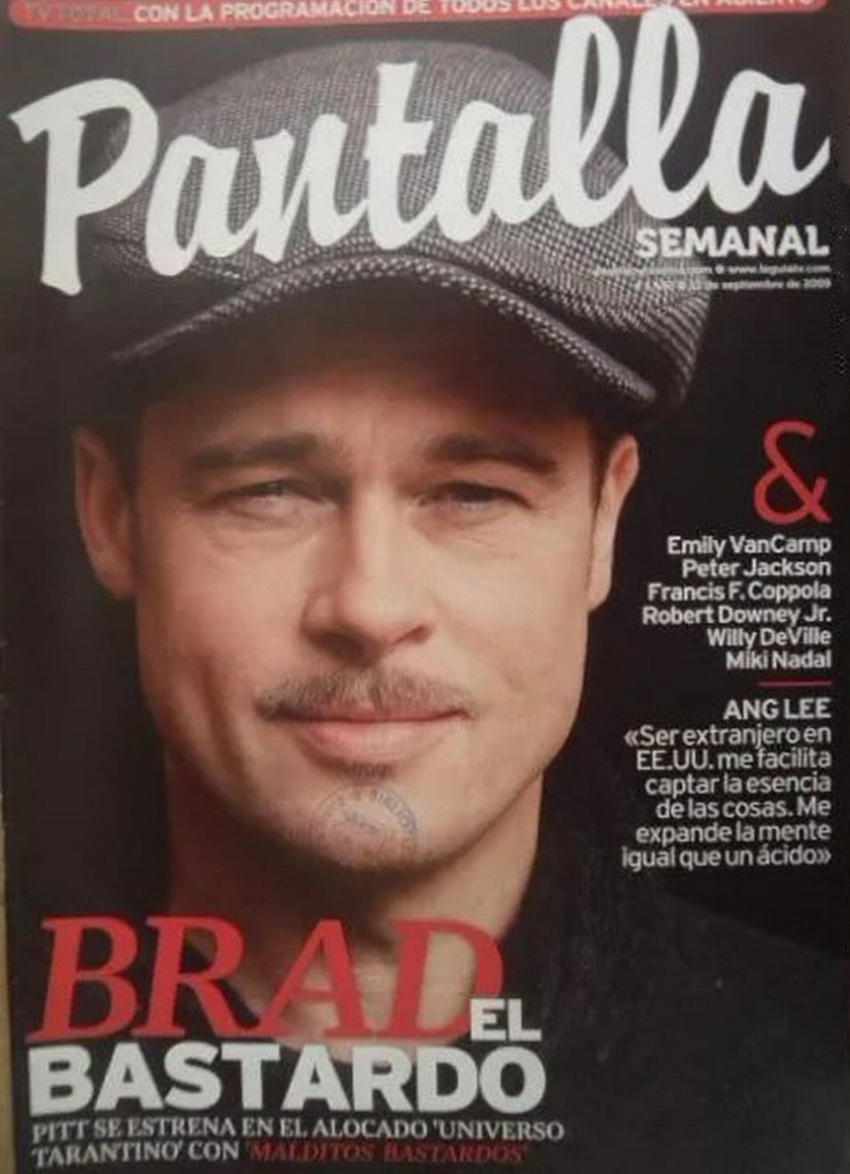 PANTALLA SEMANAL magazine side cover Issue 1142 11 September 2009