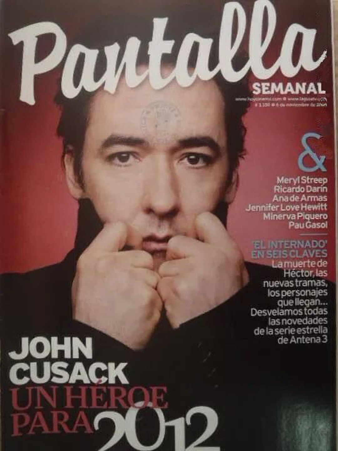 PANTALLA SEMANAL magazine side cover Issue 1140 6 November 2009