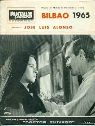 PANTALLAS Y ESCENARIOS magazine side cover Issue 54   1965