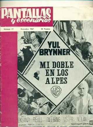 PANTALLAS Y ESCENARIOS magazine side cover Issue 77   1967