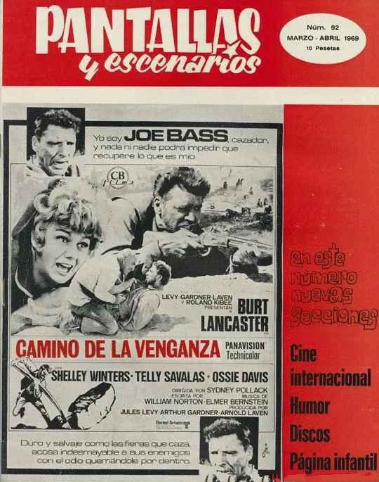 PANTALLAS Y ESCENARIOS magazine side cover Issue 92  March/April 1969