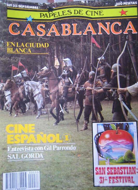 CASABLANCA magazine side cover Issue 33 September 1983