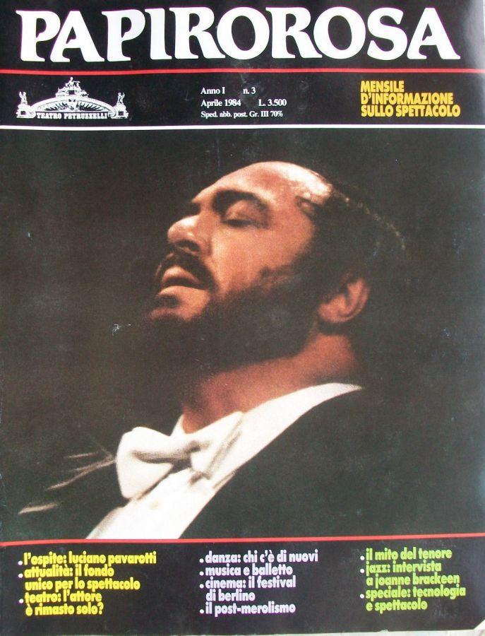 PAPIROROSA magazine side cover Issue 3 April 1984
